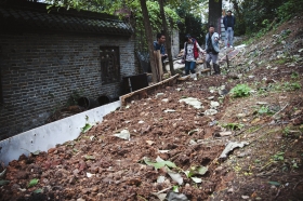 27日，天心區(qū)青山祠福王墓附近，小山坡被人開(kāi)墾成梯田種菜?！　D/實(shí)習(xí)生蔣麗梅