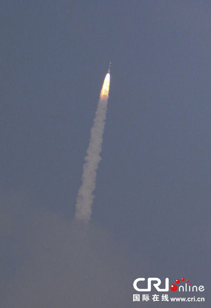 11月5日，在印度斯里赫里戈達(dá)島，極地衛(wèi)星運(yùn)載火箭（PSLV-C25）攜帶印度首枚火星探測(cè)器“曼加里