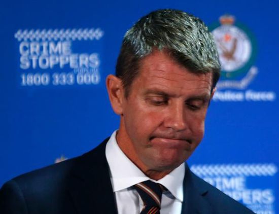 　新南威爾士州州長Mike Baird出席新聞發(fā)布會。