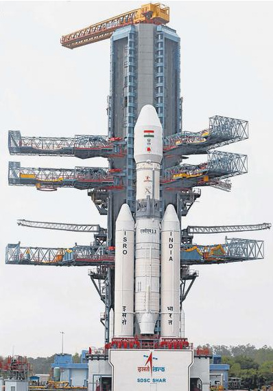 印度最新研制的地球同步衛(wèi)星發(fā)射火箭“馬克III型”(Mark III)。