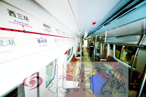 鄭州地鐵一號(hào)線列車(chē)內(nèi)部配套設(shè)施已基本安裝完畢