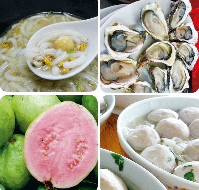 滿街可見新鮮的海鮮、瓜果和手打牛肉丸