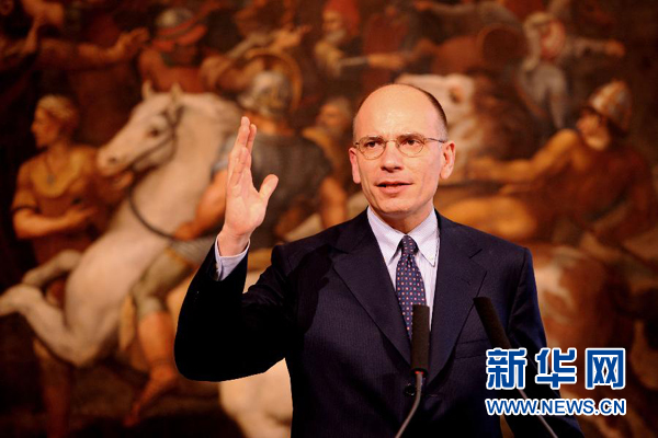  2月13日，意大利政府總理恩里科·萊塔宣布辭職。