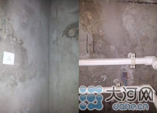 空調(diào)專用線路，用電負(fù)荷較大 圖為衛(wèi)生間電線走線