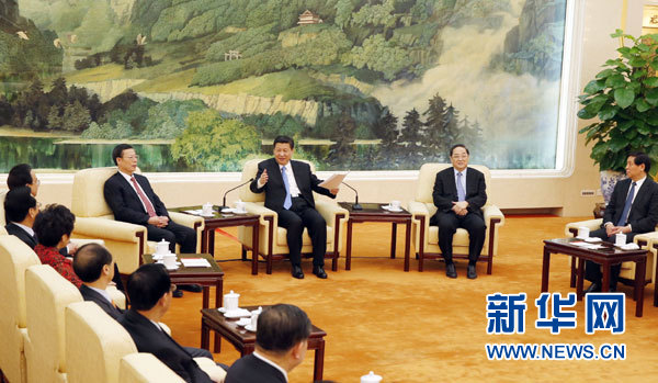 1月22日，習(xí)近平、俞正聲、張高麗等在北京人民大會(huì)堂同黨外人士歡聚一堂，共迎新春。