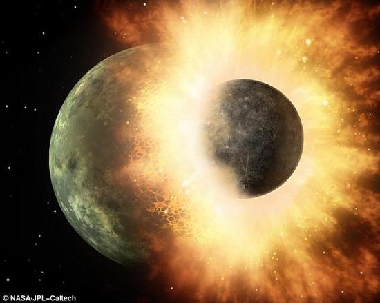 資料圖片：科學(xué)家說，45億年前跟忒伊亞行星的一場相撞，把水資源帶到了地球。