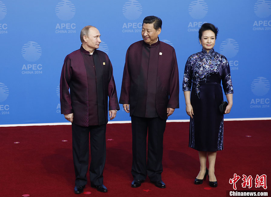 圖為習近平夫婦歡迎俄羅斯總統(tǒng)普京。中新社發(fā) 杜洋 攝