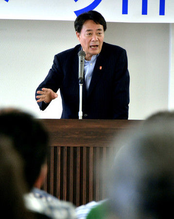 日本民主黨黨首海江田萬里。