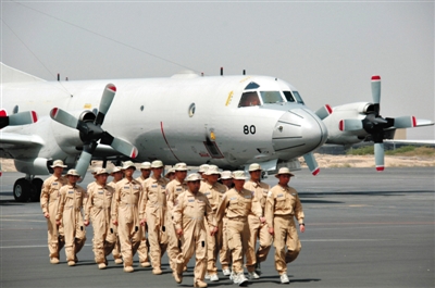 吉布提機場，日本海上自衛(wèi)隊的兩架P-3C飛機抵達，在亞丁灣執(zhí)行反海盜任務(wù)。