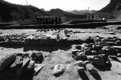 遼代鐵匠們的居住遺址。京華時報記者王海欣攝