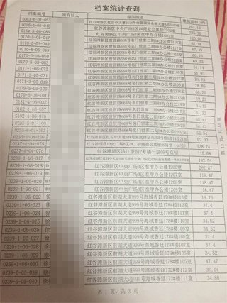 南昌中級人民法院一法官證實，他從南昌市房管局調(diào)出徐林保及其家人名下的部分房產(chǎn)信息表。