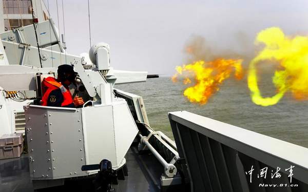 資料圖：海軍056護衛(wèi)艦進行訓(xùn)練。