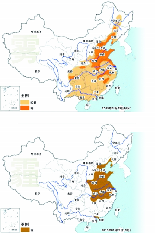 北京、天津、石家莊等屬嚴(yán)重污染，鄭州、武漢等屬重度污染